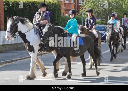 Wimbledon London,UK. 12 septembre 2015. Un groupe de cavaliers sur une chaude journée ensoleillée à Wimbledon London Crédit : amer ghazzal/Alamy Live News Banque D'Images