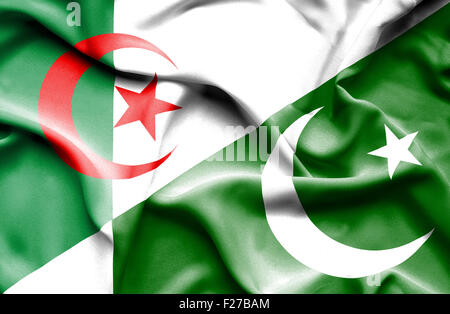 Waving Flag du Pakistan et l'Algérie Banque D'Images