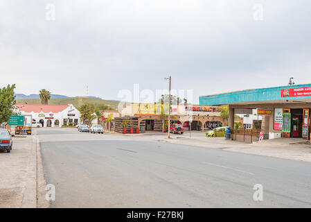 VANRHYNSDORP, AFRIQUE DU SUD - le 12 août 2015 : une scène de rue à Vanrhynsdorp, une petite ville sur le Knersvlakte Banque D'Images