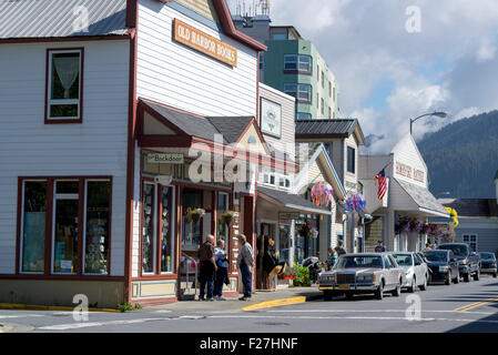 Le centre-ville de Sitka, en Alaska. Banque D'Images