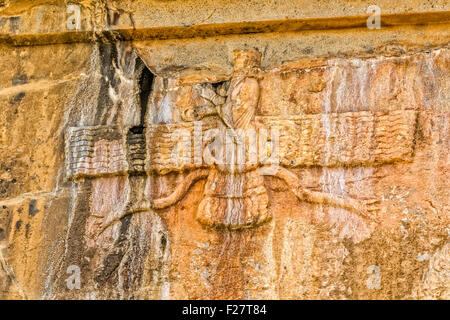 Faravahar symbole Persepolis Banque D'Images