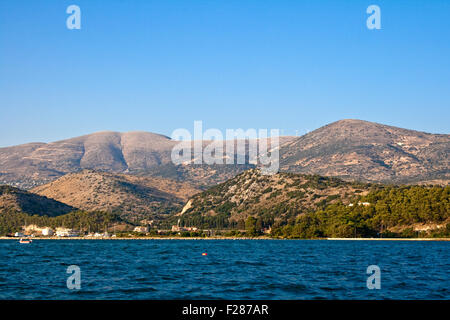 Vue de la côte de Céphalonie en Grèce Banque D'Images