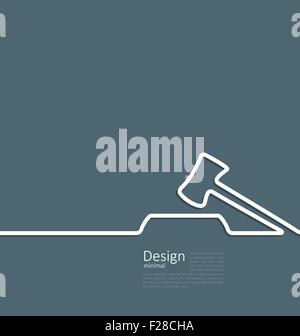 Marteau de juge, l'icône de l'entreprise logo style template Illustration de Vecteur