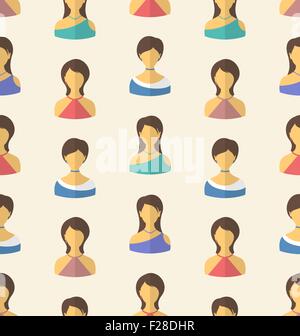 Motif transparent Avatars Illustration de Vecteur