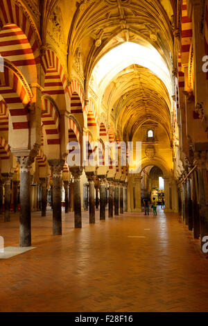 Intérieur de la cathédrale Mezquita catedral (mosquée) à Cordoba, Andalousie, Espagne Banque D'Images