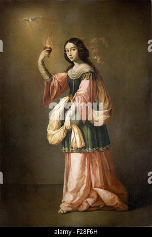 Francisco de Zurbarán - La charité Banque D'Images
