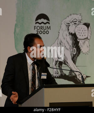 Prague, République tchèque. 14Th Sep 2015. L'activiste égyptien Malek Adly assiste à la conférence Forum 2000 des personnalités et des penseurs de la démocratie et l'éducation à Prague, République tchèque, le 14 septembre 2015. © Michal Krumphanzl/CTK Photo/Alamy Live News Banque D'Images