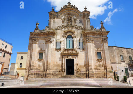 Eglise de Saint François d'Assise, Matera, Basilicate, Italie, Banque D'Images