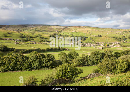 Swaledale près du village de Gunnerside, Yorkshire Dales National Park, North Yorkshire, England, UK Banque D'Images