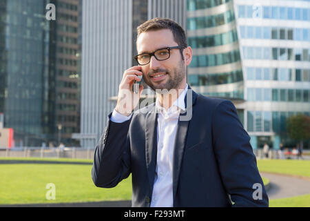 Businessman ayant une pause-café Banque D'Images
