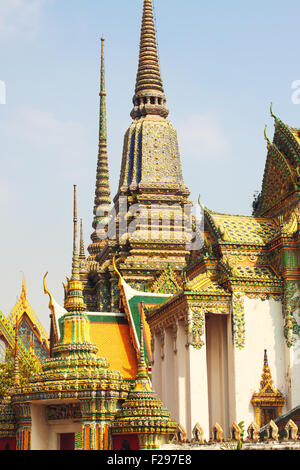 Fragment du temple Wat Po à Bangkok, Thaïlande Banque D'Images