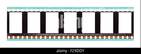 Bande de film avec copie espace isolé sur fond blanc. Banque D'Images