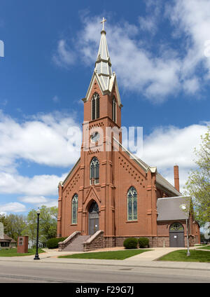 1904 St Paul's Catholic Church in Sauk Centre, Minnesota Banque D'Images