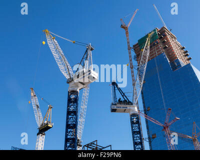 Les chantiers de construction de gratte-ciel d'Hudson, NEW YORK, USA Site Banque D'Images