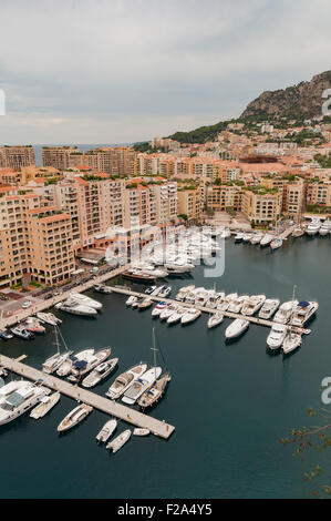 Le port de Fontvielle Port à Monaco, la France, l'UE Banque D'Images