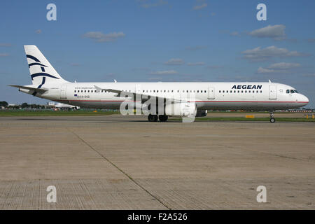 A321 Grèce mer Egéé Banque D'Images