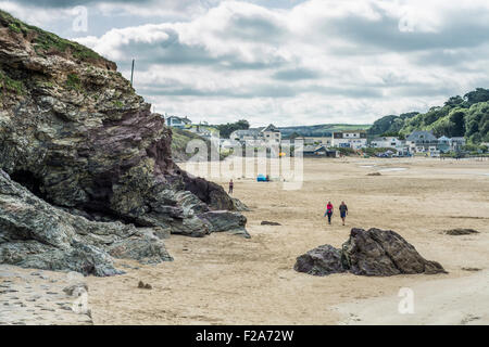 Avis de Polzeath, North Cornwall, UK. Prise le 7 septembre 2015 Banque D'Images