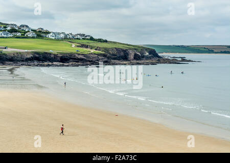 Avis de Polzeath/Hayle Bay, North Cornwall, UK. Prise le 7 septembre 2015 Banque D'Images