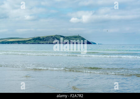 Avis de Hayle Bay prises de Polzeath, North Cornwall, UK le 7 septembre 2015 Banque D'Images