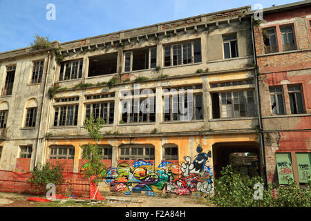 Des bâtiments abandonnés de l'ancien hôpital 'Ospedale al mare' à Lido Banque D'Images