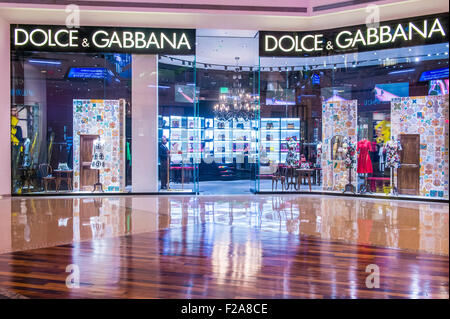 De l'extérieur d'un magasin Dolce & Gabbana à Las Vegas Strip Banque D'Images