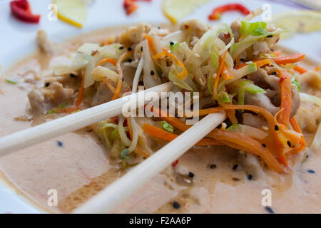 Soupe aux nouilles asiatiques de ramen Banque D'Images