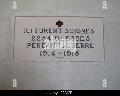 Château de Chenonceau,la galerie,14-18 LA PREMIÈRE GUERRE MONDIALE, l'hôpital militaire, vallée de la Loire, Cher, Indre-et-Loire, Touraine, France Banque D'Images