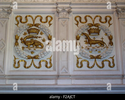 Château de Chenonceau,cheminée dans le salon Louis XIV,Val de Loire,CHER,Indre-et-Loire, Touraine, France Banque D'Images