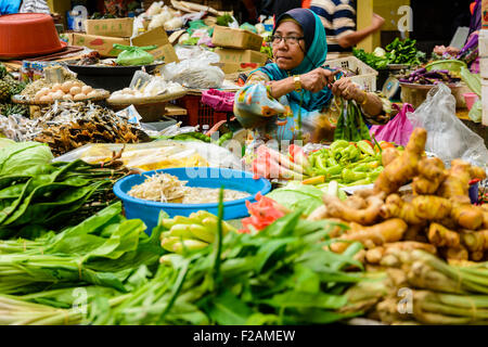 Siti Khadijah Marché Central de Kota Bharu Banque D'Images