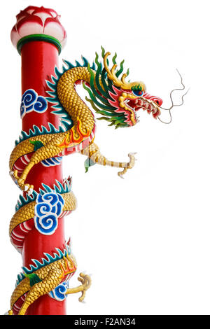 Dragon en pole Banque D'Images