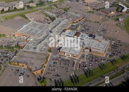 Les Galeries de la Capitale shopping mall est représentée dans cette vue aérienne de la ville de Québec Banque D'Images