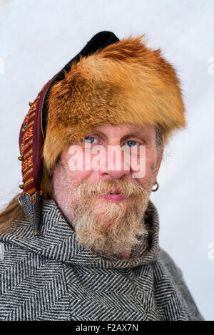 L'homme habillé en prêtre Viking, Danemark Banque D'Images