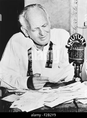 Gabriel Heatter, journaliste qui est devenu un journaliste et commentateur de radio. A commencé sa carrière en radiodiffusion en 1932 à NYC's WOR Banque D'Images