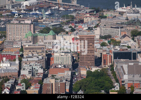 Quartier Saint-Jean-Baptiste de Québec est représentée dans cette photo aérienne Banque D'Images