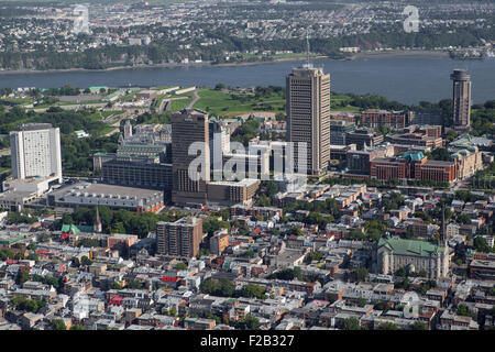 Quartier Saint-Jean-Baptiste de Québec est représentée dans cette photo aérienne Banque D'Images