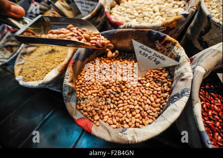 Pinto bean dans Marché de San Antón- Alubia pinta en el Mercado de San Antón Banque D'Images