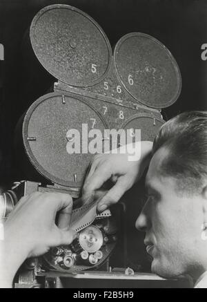 À l'aide de l'ingénieur Film Méthode Dunning. Deux films simultanément dans l'appareil photo, avec le film qui a été pris d'arrière-plan Banque D'Images