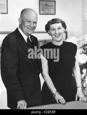 Le président Dwight Eisenhower et femme Mamie, 1953 - (BSLOC   2014 16 79) Banque D'Images