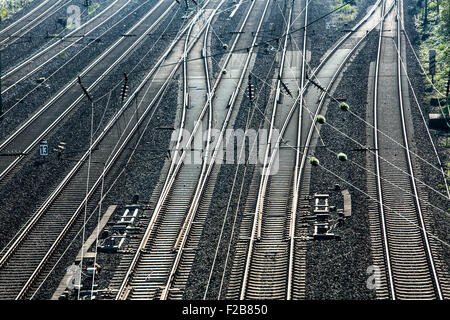 Les voies de chemin de fer, trains, chemin de fer, Banque D'Images