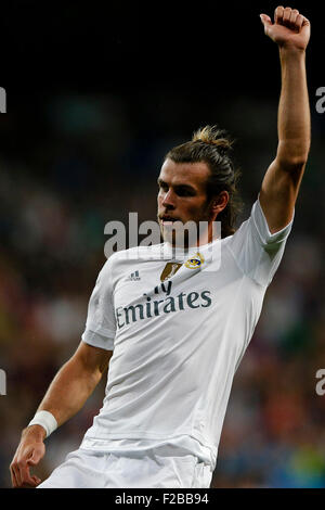 Madrid, Espagne. 15 Sep, 2015. Real Madrid's Gareth balle pendant le match de la Ligue des Champions entre le Real Madrid et Shajtar Donetsk au Santiago Bernabeu à Madrid, Espagne, le 15 septembre 2015. Credit : Action Plus Sport/Alamy Live News Banque D'Images