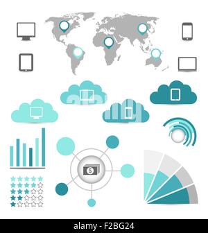 Ensemble d'éléments infographique pour vos rapports avec le dev Illustration de Vecteur