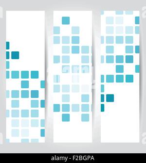 Bleu jeu de cartes de carreaux de mosaïque Illustration de Vecteur