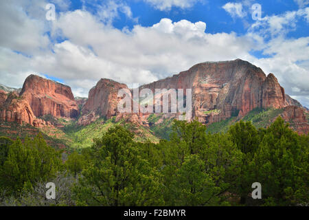 Voir à partir de la fin de Park road oublier dans la section de Kolob Canyon Zion National Park dans le sud-ouest de l'Utah Banque D'Images