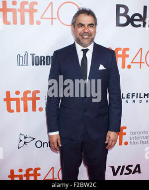 Toronto, Canada. 15 Sep, 2015. Directeur Wayne Blair pose pour photos avant la première mondiale du film 'Septembers de Shiraz' au Roy Thomson Hall pendant le 40e Festival International du Film de Toronto à Toronto, Canada, le 15 septembre 2015. Credit : Zou Zheng/Xinhua/Alamy Live News Banque D'Images