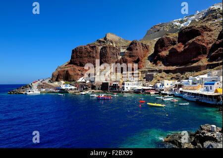 Amoudi Bay sur l'île de Santorini Grèce Banque D'Images