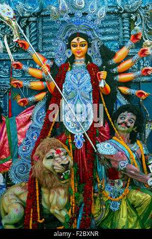 Déité indienne Déesse Durga - pendant le Festival Banque D'Images