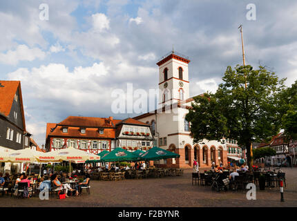 Place du marché avec la mairie, Hanau, Hesse, Allemagne Banque D'Images