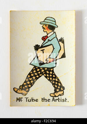 Monsieur l'artiste - Tube de l'époque des familles heureuses Card Game Banque D'Images