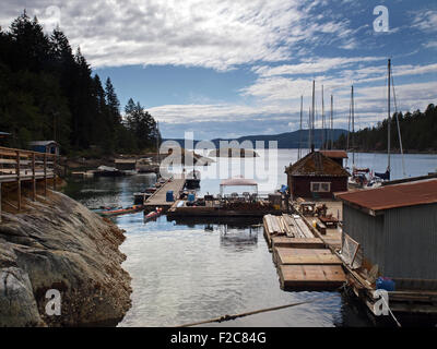 Refuge Cove Marina en Colombie-Britannique, Canada Banque D'Images