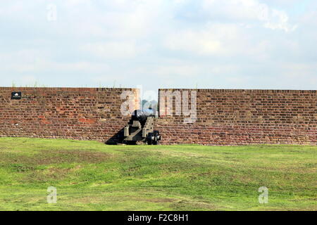 Un canon à Tilbury Fort, Essex, UK Banque D'Images